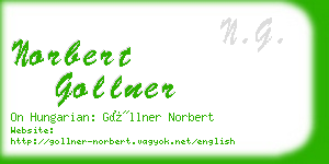 norbert gollner business card